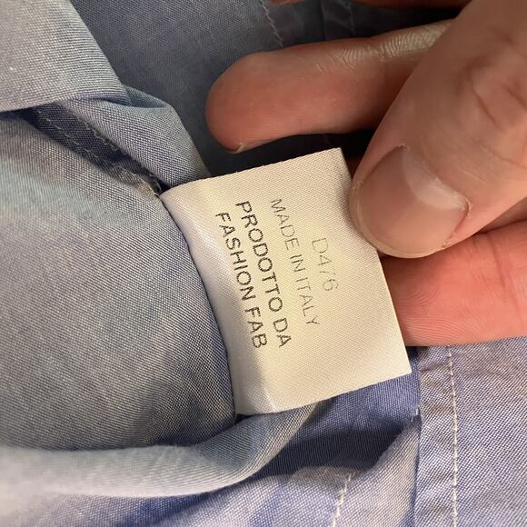 Daniele Alessandrini Shirt Womens 42 Contrast Collar Cuffs Made in Italy Dressy - Picture 7 of 16